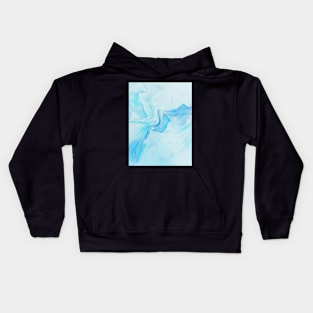 Cool Blue Gradient Marble Kids Hoodie